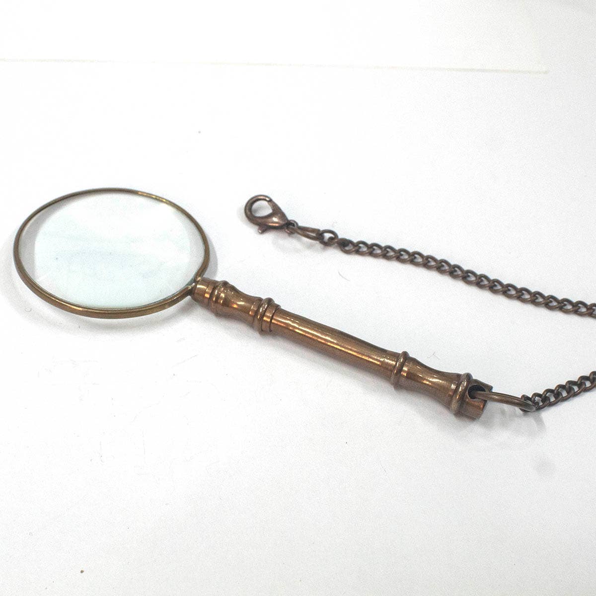 88mm Victorian Scholar’s Magnifier, 14' brass chain, each