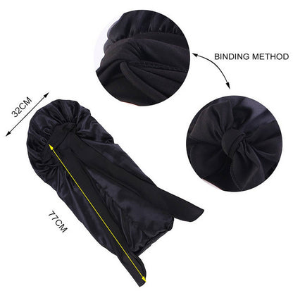ADJUSTABLE STREAMER LONG NIGHTCAP_CWAH1484