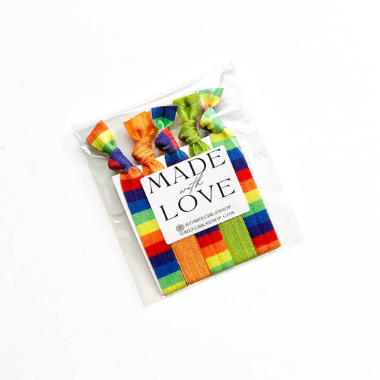 Rainbow Hair Ties 5 Pack