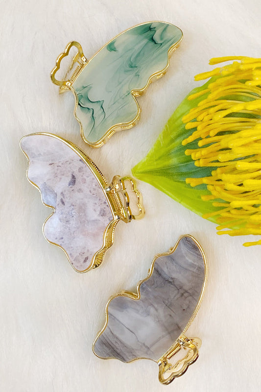 Taylor Butterfly Hair Claw - stained resin