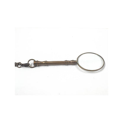 88mm Victorian Scholar’s Magnifier, 14' brass chain, each