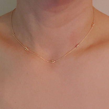 Petite Horse Bit Link Station Necklace