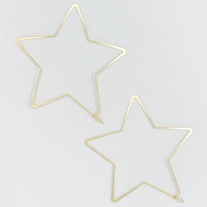 Twinkling Star Hoop Earrings