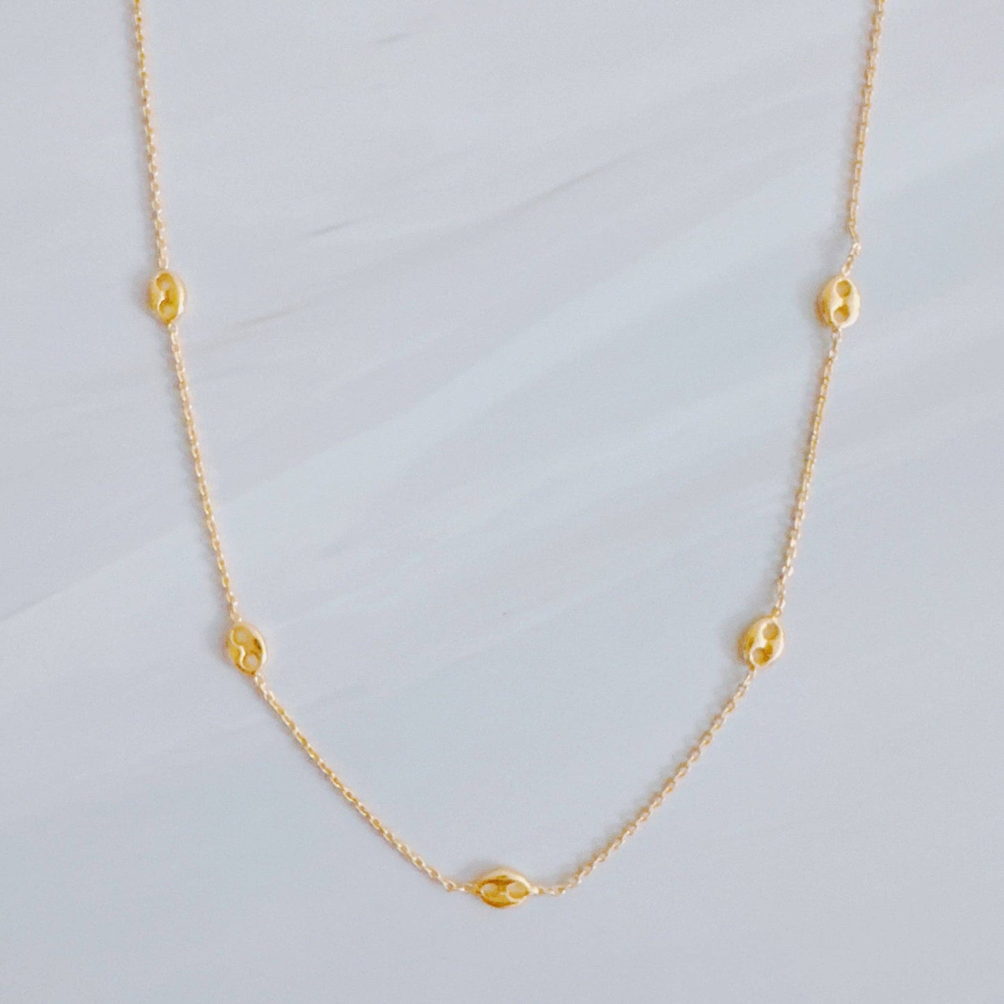 Petite Horse Bit Link Station Necklace