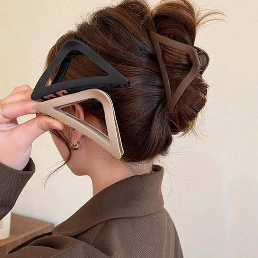 ,_..Minimalist Large Triangle Hair Claw Clip