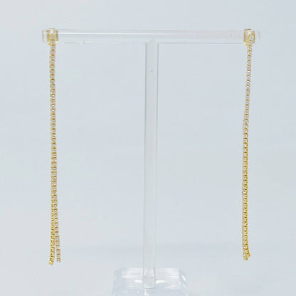 Delicate Shine Back Drop Earrings