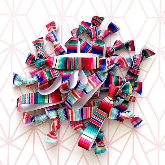 Assorted SERAPE Print Hair Ties in 3 different colors