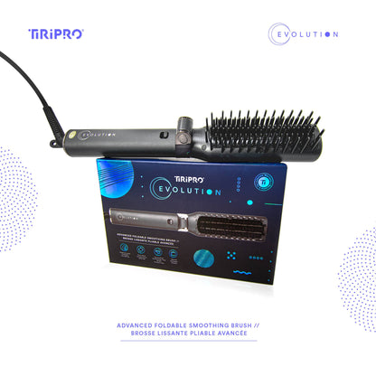 Equinox Foldable Hot Brush w/ Travel Case - Black Mirror